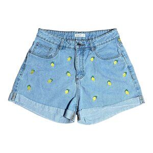 Calliope Lemon Denim Jean Shorts